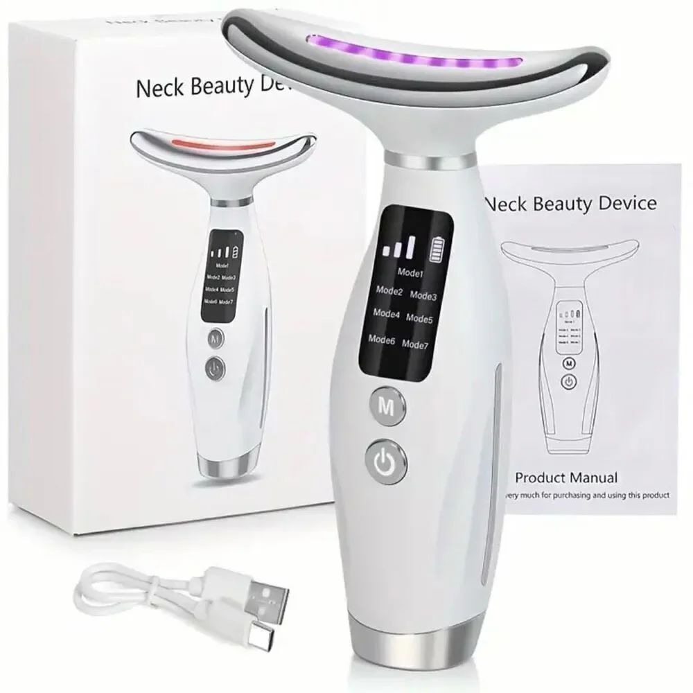NWT Neck Face Massager 7 Color Facial Massager w/Vibrating & Warming Function